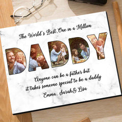 Custom Daddy Photo Frame Personalized Letter Photo Collage Frame Gift for Dad