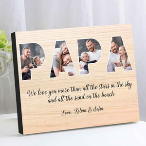 Custom Daddy Photo Frame Personalized Letter Photo Collage Frame Gift for Dad