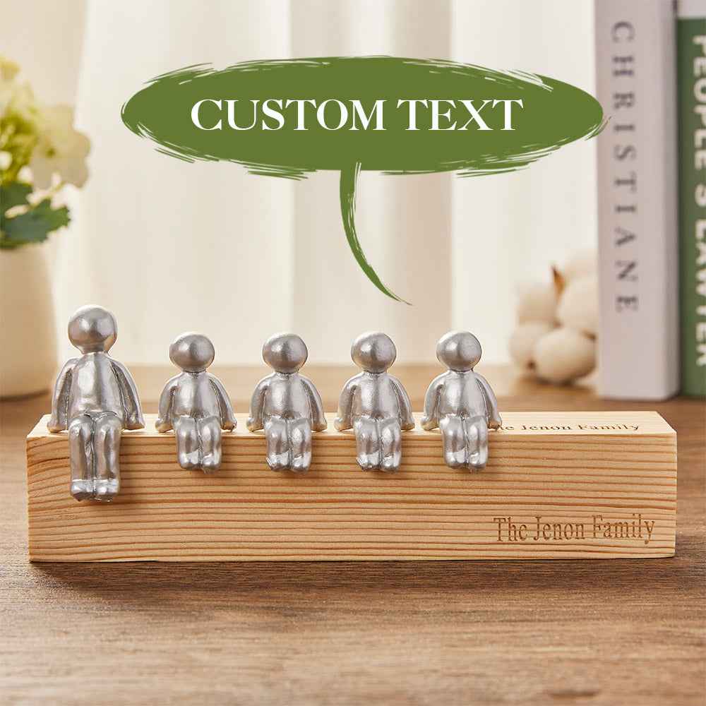 Custom Engraved Family Combination Metal Sculpture Figurines Anniversary Gift