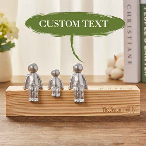 Custom Engraved Family Combination Metal Sculpture Figurines