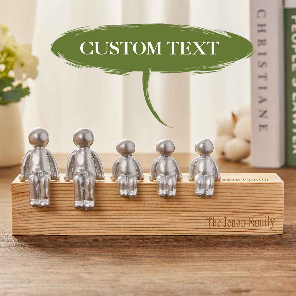 Custom Engraved Family Combination Metal Sculpture Figurines Anniversary Gift
