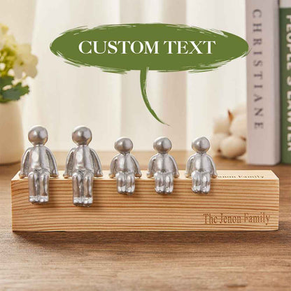 Custom Engraved Family Combination Metal Sculpture Figurines Anniversary Gift