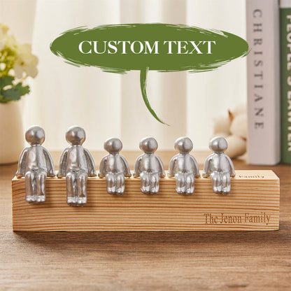 Personalised Engraved Family Sculpture - Custom Figurine with Names