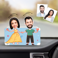Custom Face Shaking Head Car Dashboard Decorations Personalized Couple Home Decor Ornaments Gift