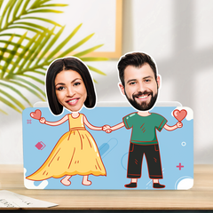 Custom Face Shaking Head Car Dashboard Decorations Personalized Couple Home Decor Ornaments Gift