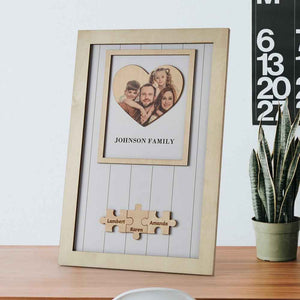 Mothers Day Frames Personalised Gift for Family Wooden Heart Photo Frame