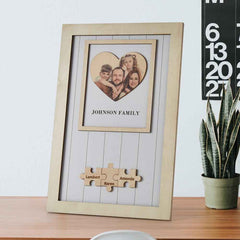 Mothers Day Frames Personalised Gift for Family Wooden Heart Photo Frame