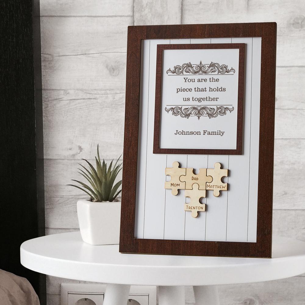 Personalised Mum Puzzle Sign - Unique Wooden Keepsake Gift for Mother