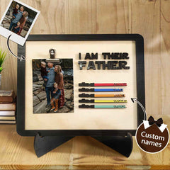 Personalized Lightsaber I Am Their Father Wooden Sign Gift for Dad