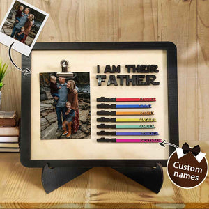 Personalized Lightsaber I Am Their Father Wooden Sign Gift for Dad