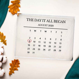 Ornamented anniversary gifts that can be customized with special dates and copywriting