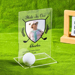 Personalized Photo Acrylic Golf Plaque Custom Golf Ball Display Award Trophy Gifts for Golf Lover