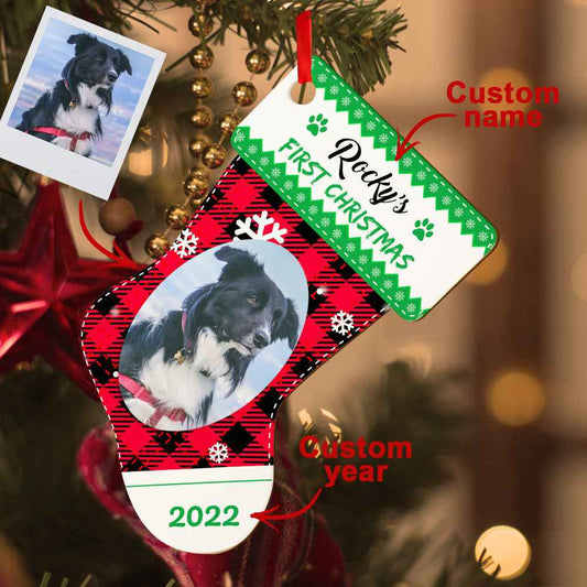 Personalized Christmas Stocking Wooden Ornament Wooden Plaque Christmas Gifts