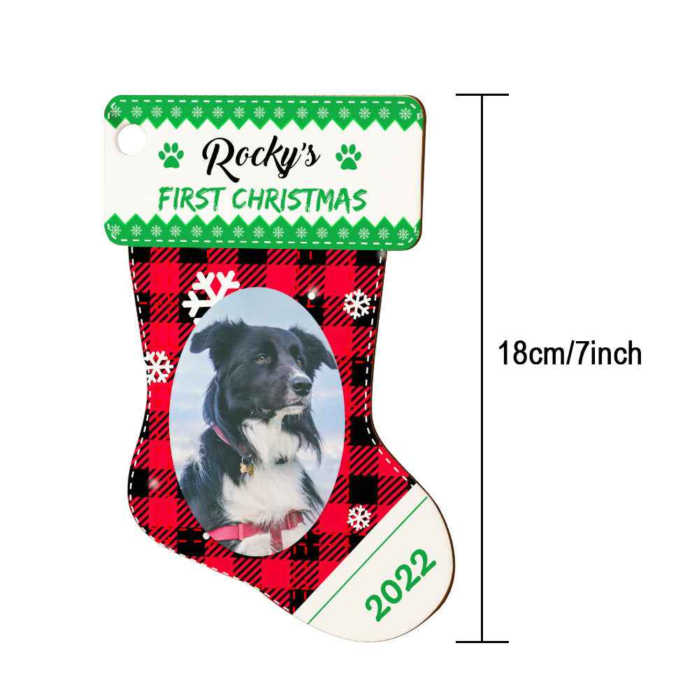 Personalized Christmas Stocking Wooden Ornament Wooden Plaque Christmas Gifts