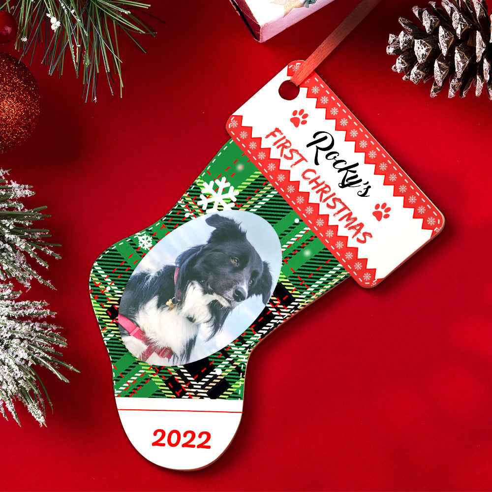 Personalized Christmas Stocking Wooden Ornament Wooden Plaque Christmas Gifts