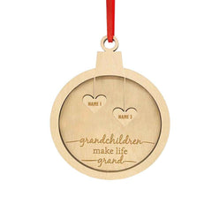 Custom Engraved Name Christmas Ornament Personalized Heart Wooden Family Ornament Christmas Tree Decoration
