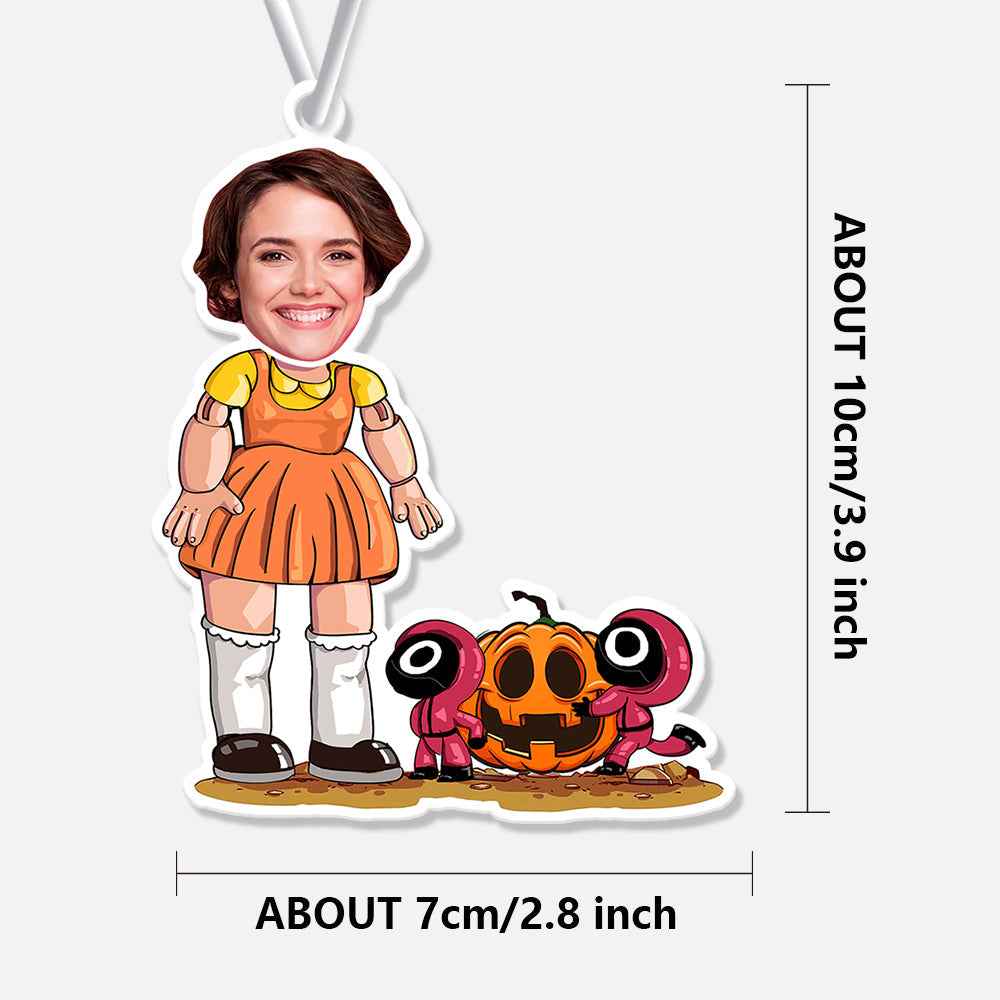 Custom Halloween Car Air Freshener Funny Rearview Mirror Ornament for Halloween Gift