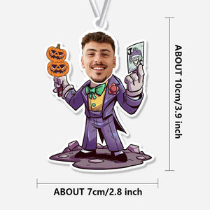 Custom Halloween Car Air Freshener Funny Rearview Mirror Ornament for Halloween Gift