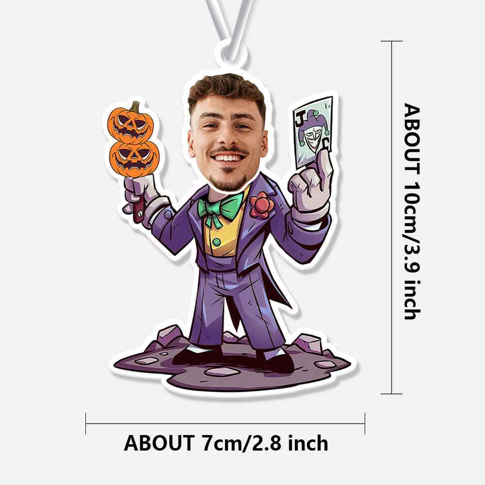 Custom Halloween Car Air Freshener Funny Rearview Mirror Ornament for Halloween Gift