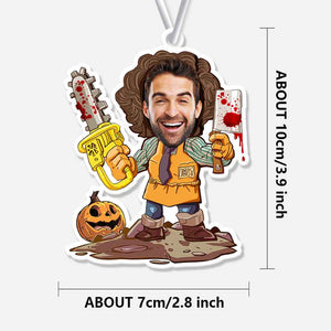 Custom Halloween Car Air Freshener Funny Rearview Mirror Ornament for Halloween Gift