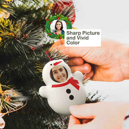 Personalised Christmas Ornament Hanging Doll Decorations - Set of 3 Funny Customisable Photo Gifts