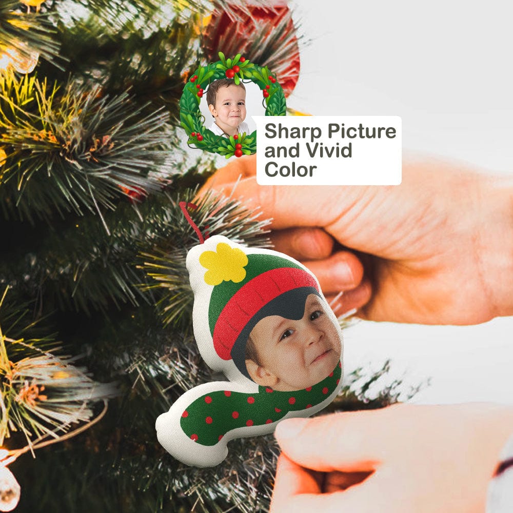 Personalised Christmas Ornament Hanging Doll Decorations - Set of 3 Funny Customisable Photo Gifts