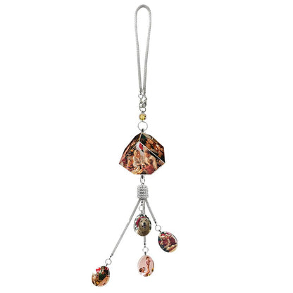 Elegant gift-ready presentation of the personalised car pendant photo ornament.
