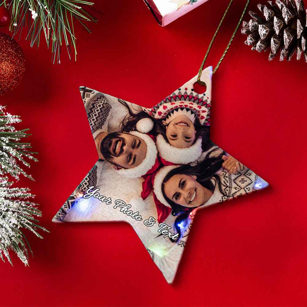 Personalized Photo Christmas Ornaments Gift for Family