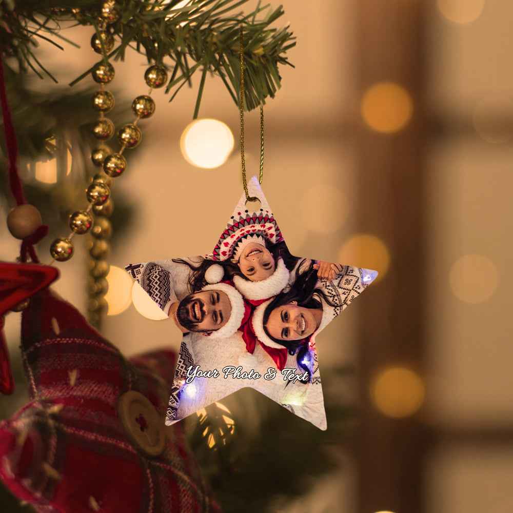 Personalized Photo Christmas Ornaments Gift for Family