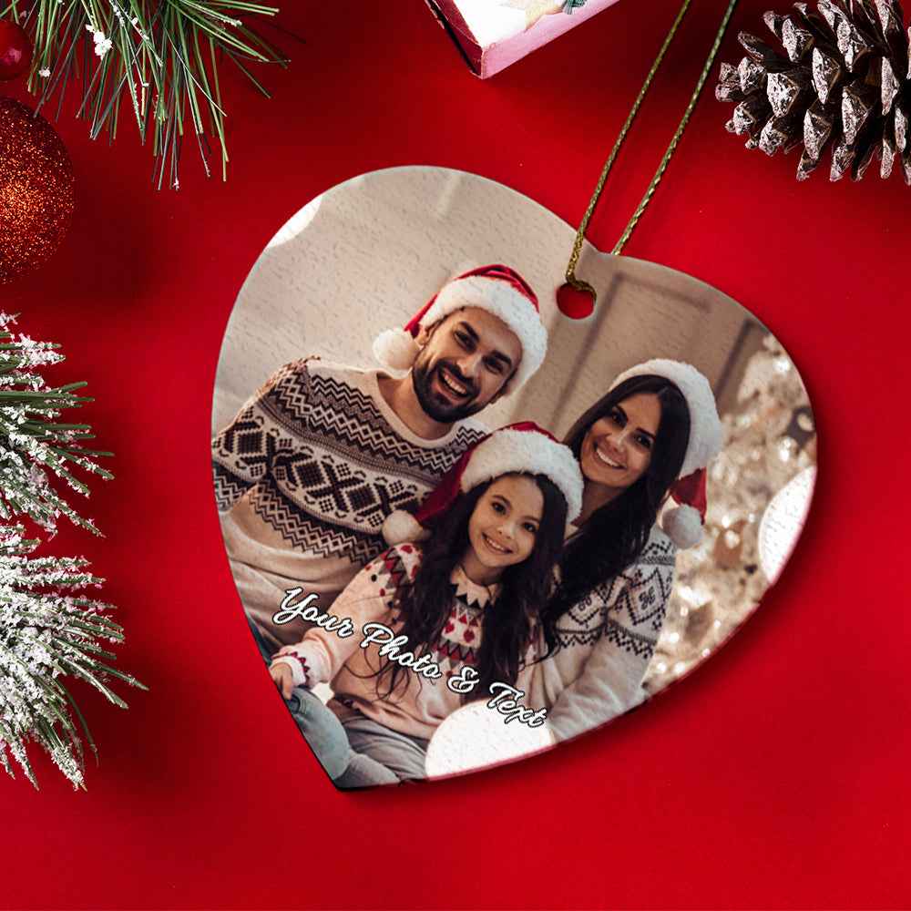Personalized Photo Christmas Ornaments Gift for Family