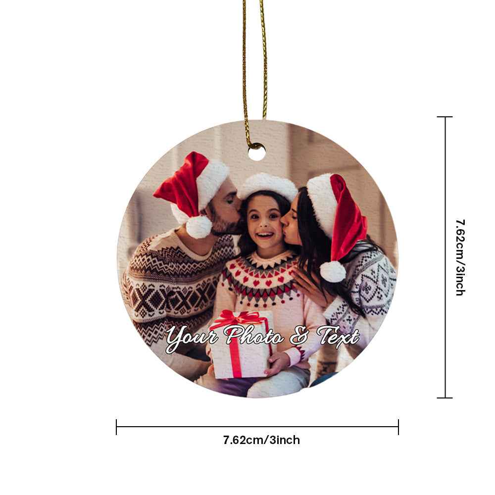Personalized Photo Christmas Ornaments Gift for Family