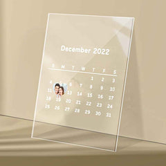 Custom Photo Calendar Acrylic Plaque For Anniversary
