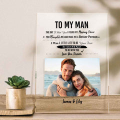 TO MY LOVE - Personalized Photo Plaque Anniversary Gifts For Husband Valentine's Day Gift For Him