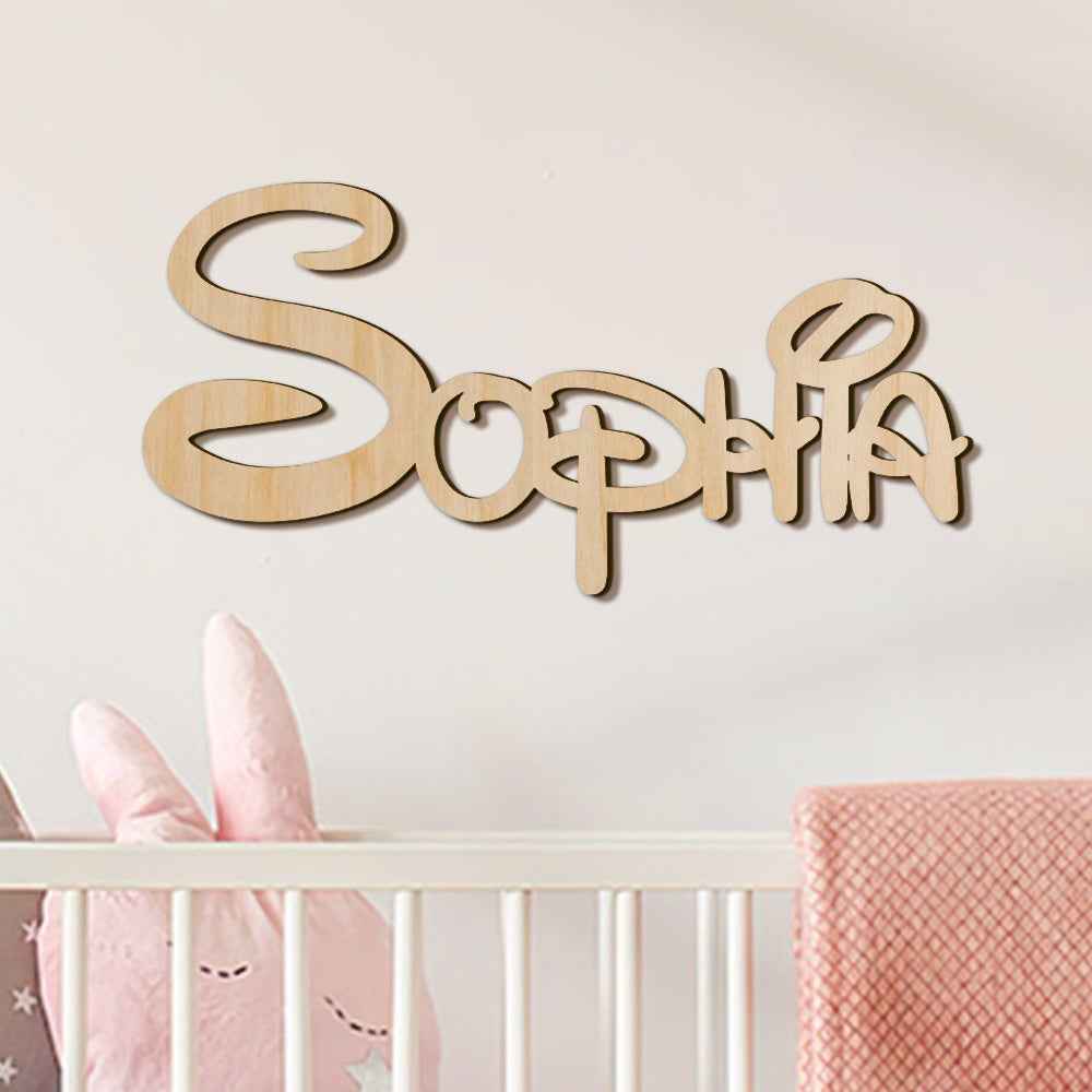 Custom Wooden Name Sign Baby Name Letters Wall Decor