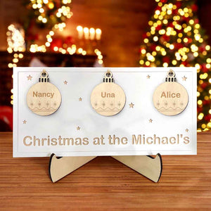 Personalized Christmas Family Sign Gift for Family
