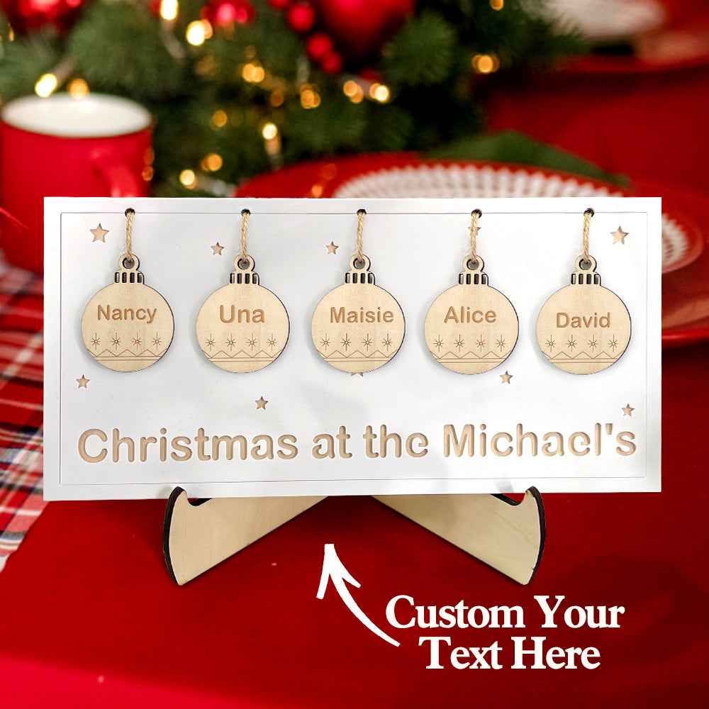 Personalized Christmas Family Sign Gift for Family