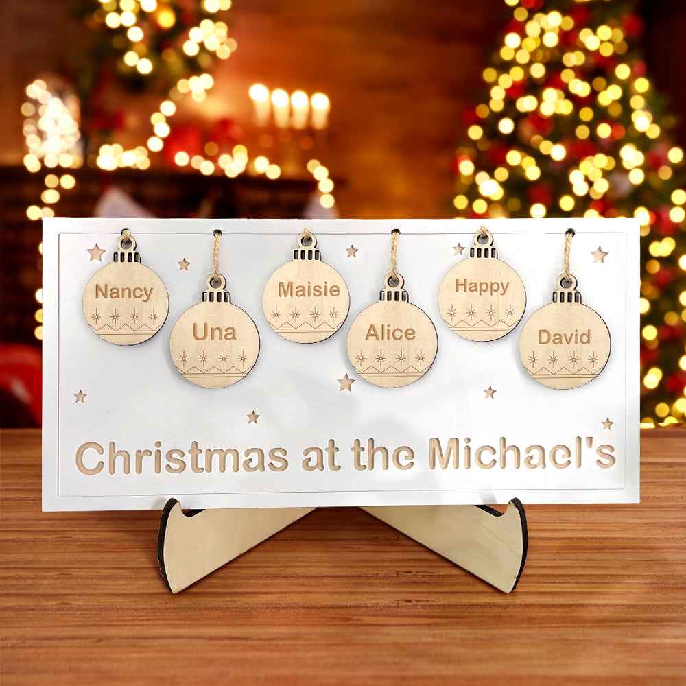 Personalized Christmas Family Sign Gift for Family