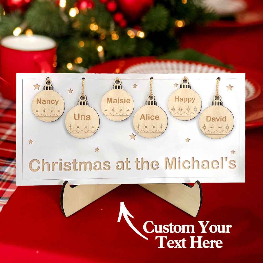 Personalized Christmas Family Sign Gift for Family
