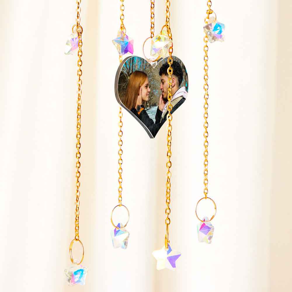 Custom Photo Wind Chimes Colorful Star Pendant Creative Gifts