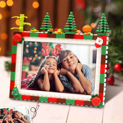 Custom Christmas Building Blocks Photo Frame