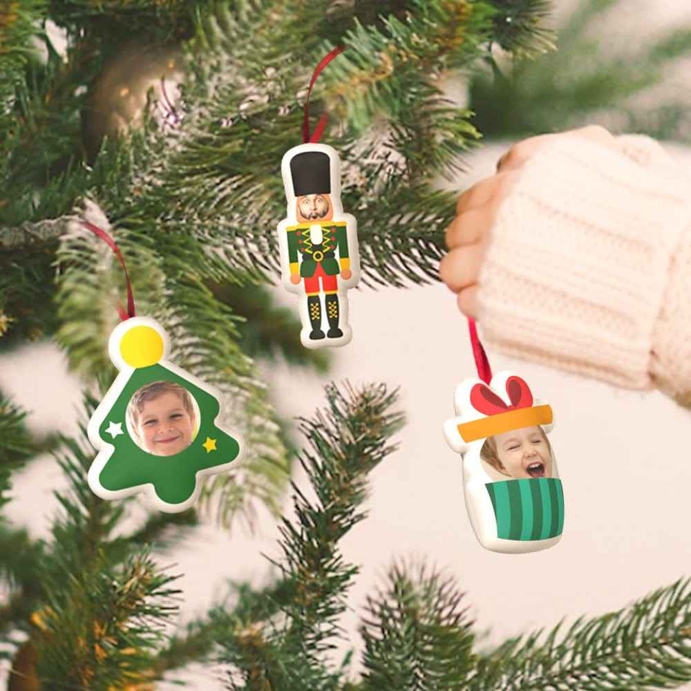 Personalized Christmas Tree Ornament Hanging Doll Decoration for Christmas Gift 3 Pcs