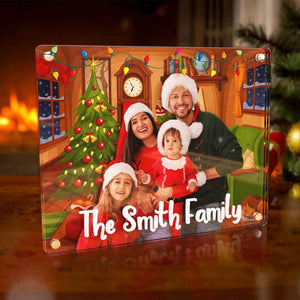 Custom Christmas Acrylic Ornaments Personalized Engraved Photo Magnetic Desktop Picture Ornaments