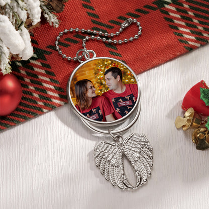 Engraving area of the Personalised Angel Wings Ornament, with space for a name or date.