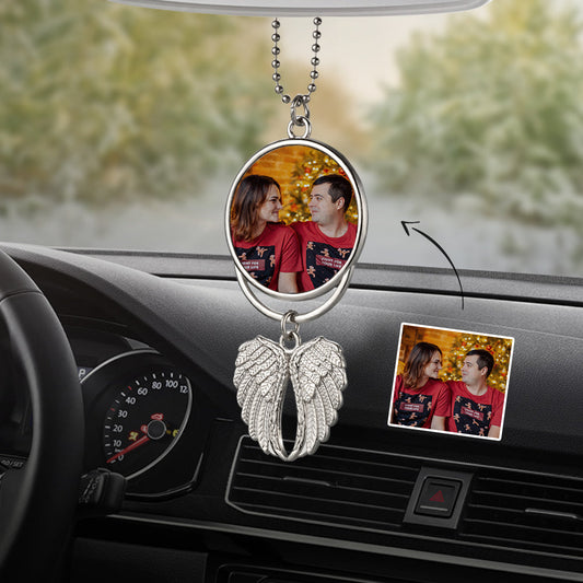Personalised Photo Angel Wings Christmas Ornament - Custom Memorial Gift