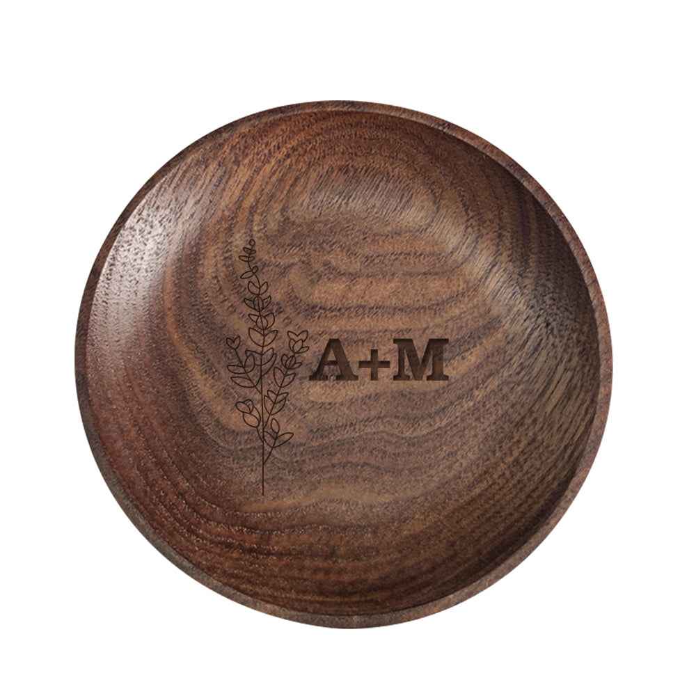 Personalized Floral Ring Dish Engagement Wedding Jewelry Tray Gift for Her