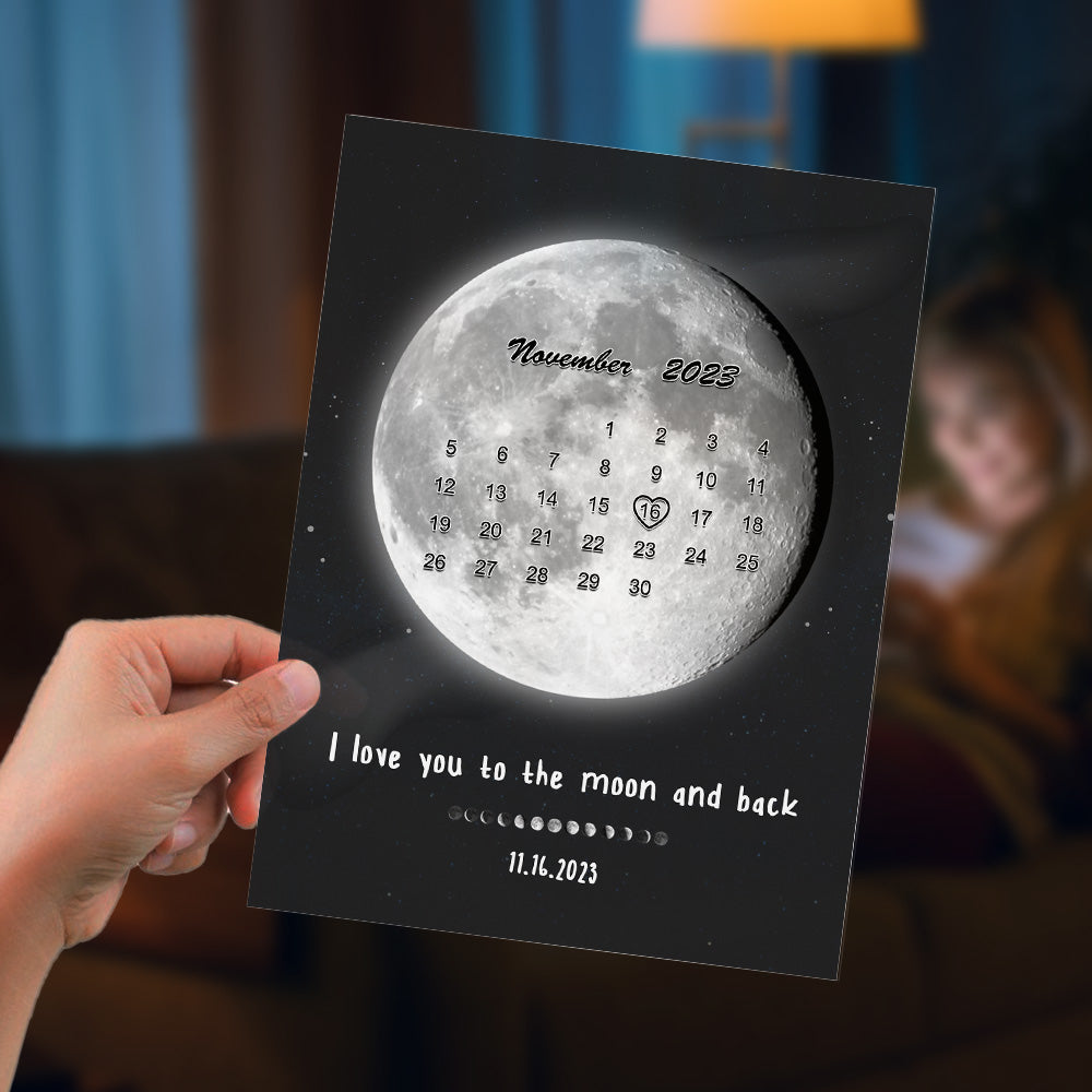 Personalised Moon Phase Acrylic Plaque with Photo | Unique Anniversary & Couple Gift