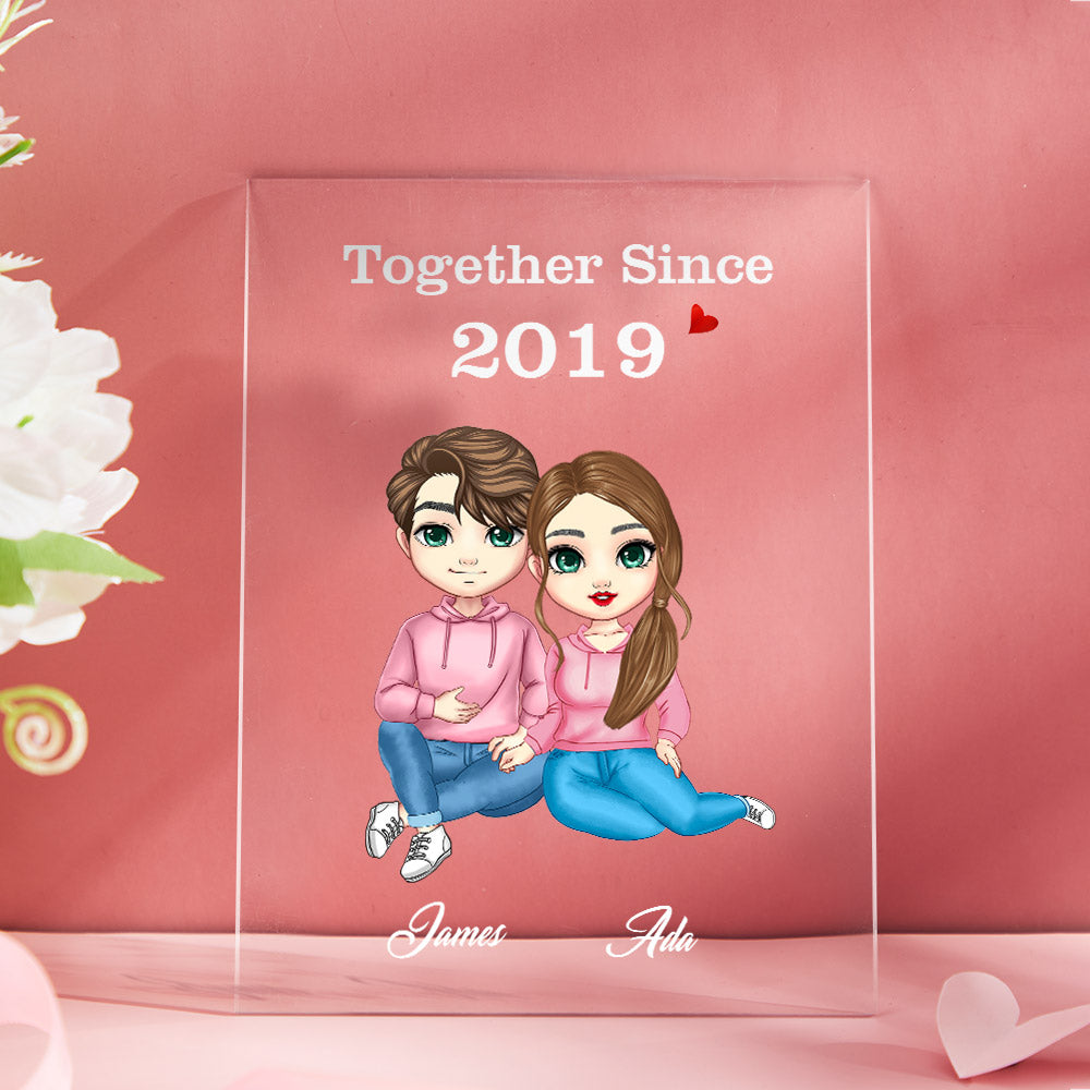 Personalised Cartoon Couple Night Light - Custom Valentine's & Anniversary Gift