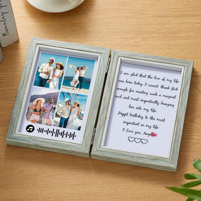 Scannable Custom Photo Frame Custom Engraved Creative Wooden Gifts