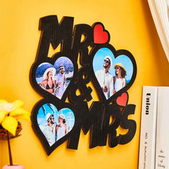 Custom Mr & Mrs Photo Frame Personalized Wall Decoration