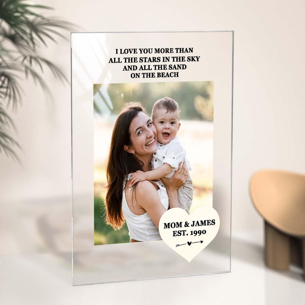 Personalised Mother's Day Gift - Custom Photo Keychain, Plaque & Night Light
